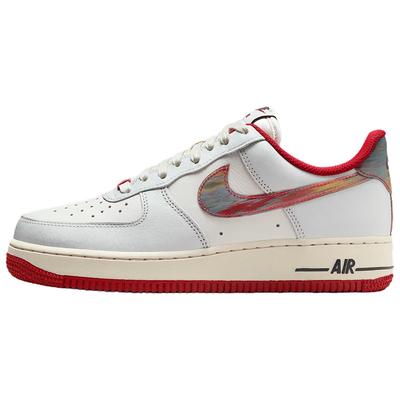 Женские кроссовки Air Force 1 07 Brushstroke Красный Мультиколор Фантом IM7380-030