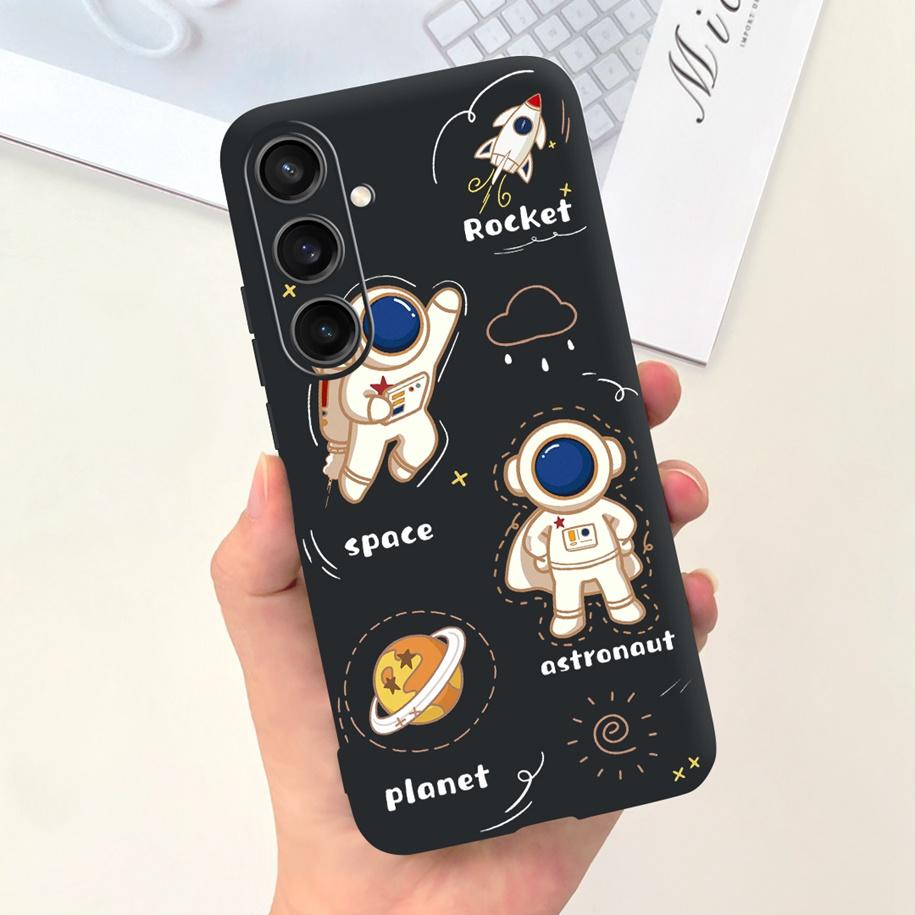 Для Samsung A25 5G 2023 Чехол SM-A256B Милый Утенок-Астронавт Тонкий Мягкий Силиконовый Задний Чехол для Телефона Для Samsung A55 A35 5G A356B Coque
