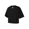 Puma Glamping SS Crop Tee with Embroidered Logo Women Tops Black 536880-01