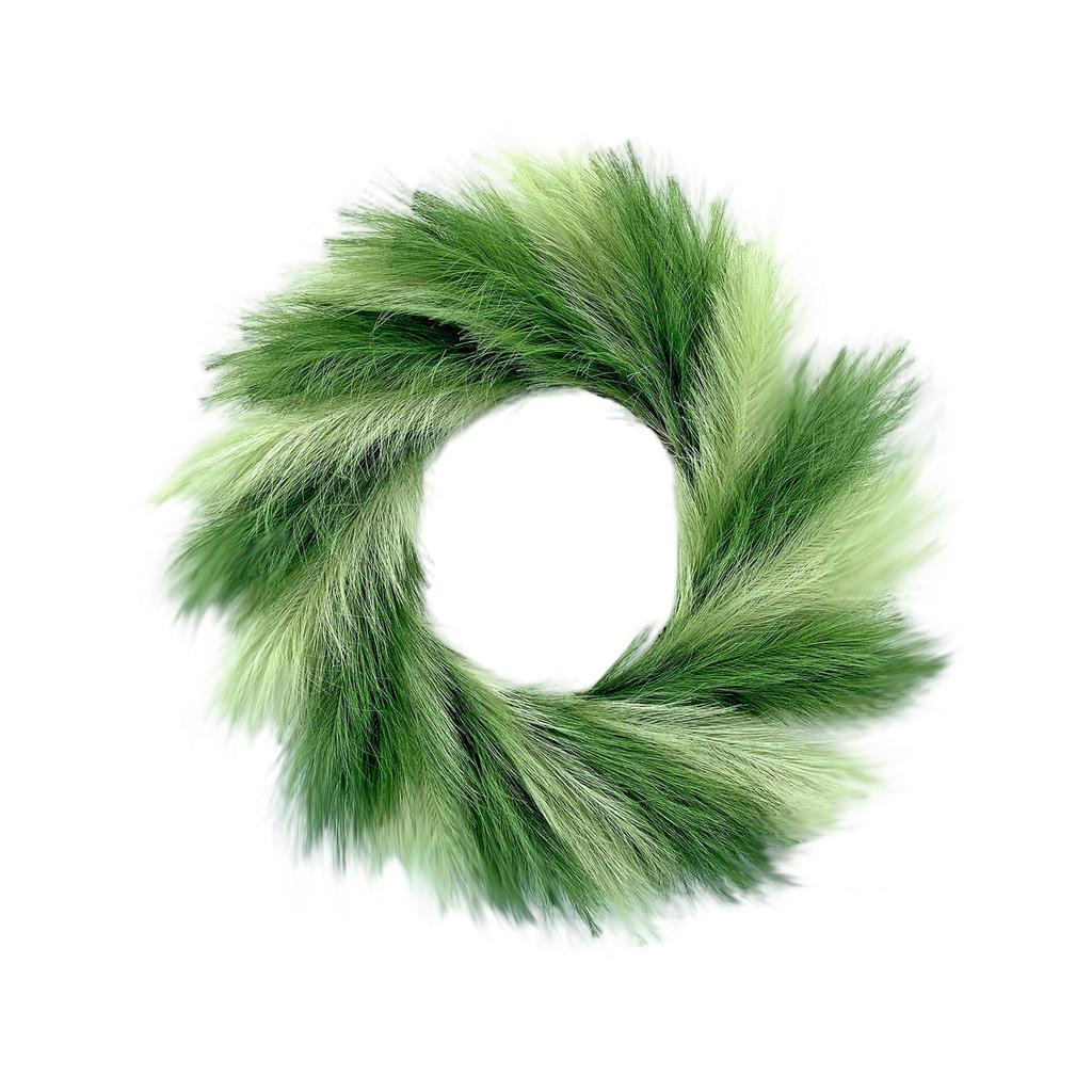 Simulation Of Frost Grass Vine Circle Bottom With Green Plants, Water Grass Vine Circle Flower Wreath, Without Battery