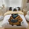 ai Italian Brainrot Tung Tung Sahur Bedding Set Duvet Cover Set 3pcs For Boys girls Adult Bedroom Decoration Single Twin Full