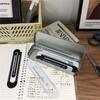 Supplies Single Layer Student Metal Silver Pencil Box Pencil Case Stationery Box Pencil Storage Box
