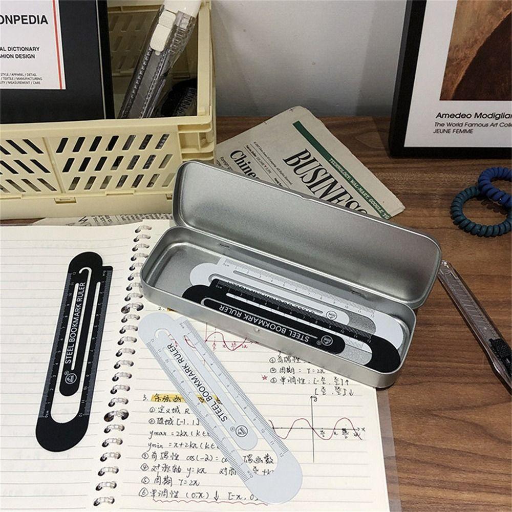 Simple Pen Box Silver Single Layer Student Pencil Storage Box Stationery Box Pencil Case Pencil Box