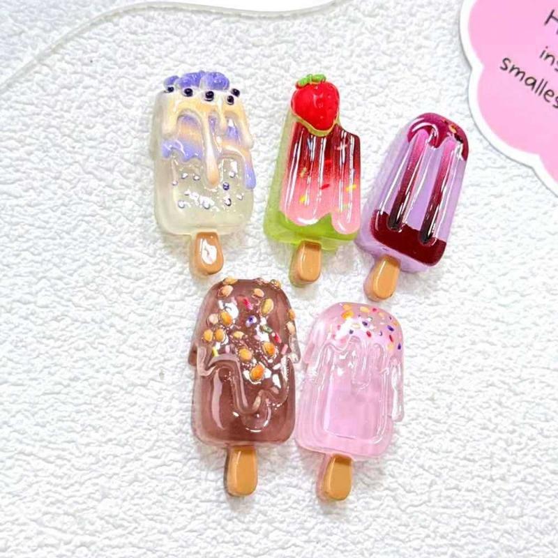 Аксессуары из смолы для мороженого DIY Чехол для телефона Крем-клей Заколка для волос Наклейка на холодильник