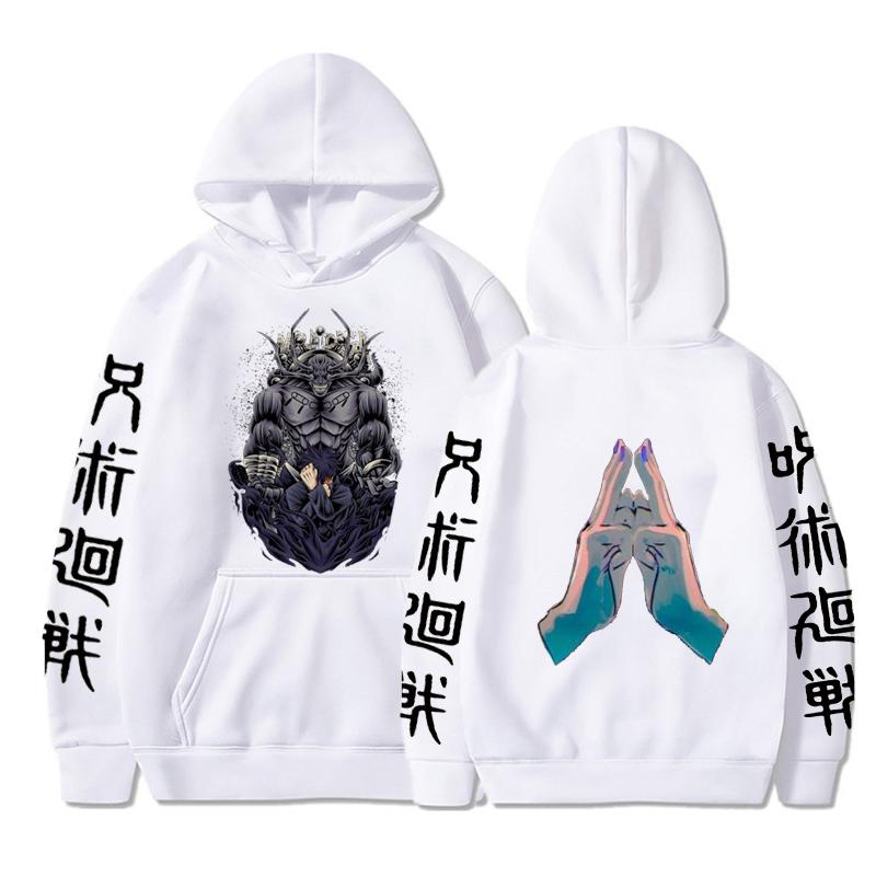 Japan Anime Trend Jujutsu Kaisen Graphic Hoodies Vintage Oversized Hooded Hip Hop Long Sleeves Cotton Hoodie Men Women Clothes