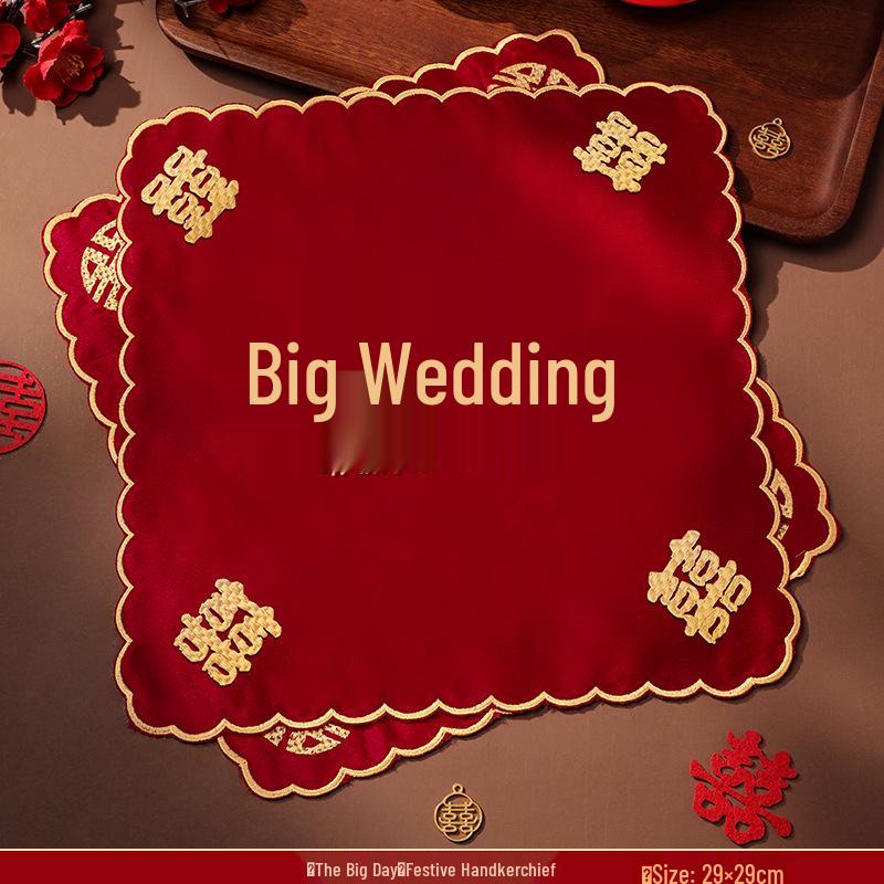 Красный свадебный платок невесты Xi - Набор приданого для женщины