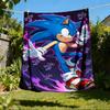 1 шт. Персонализированное фланелевое одеяло Sonic для улицы, Мягкое, Легкое, Персонализированное фланелевое одеяло, Цифровая печать,