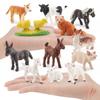 Simulation Farm Poultry Animal Model Cat Dog Pig Goat Donkey Horse Chicken Pasture Cub Scene Ornament Toy