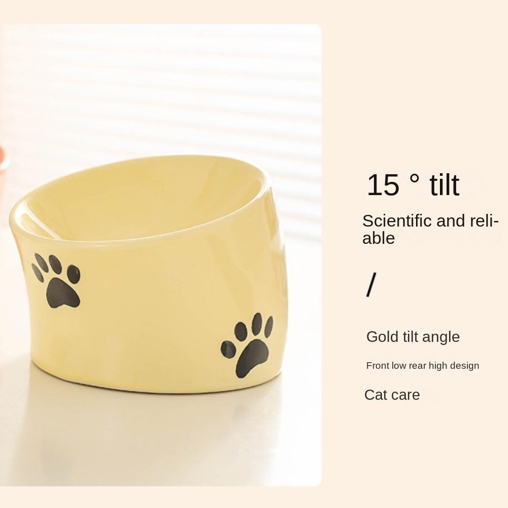 Керамическая миска для кошек с высокими ножками, миска-кормушка для собак, не опрокидывающаяся, миска для поения щенков, товары для животных