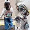 Backpack Cotton Children With Cute Retro Plaid Pattern For School Play And