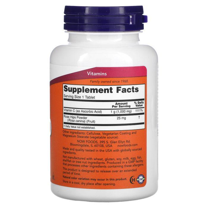 Now Foods Vitamin C-1000, 100 Tablets (2-Pack)