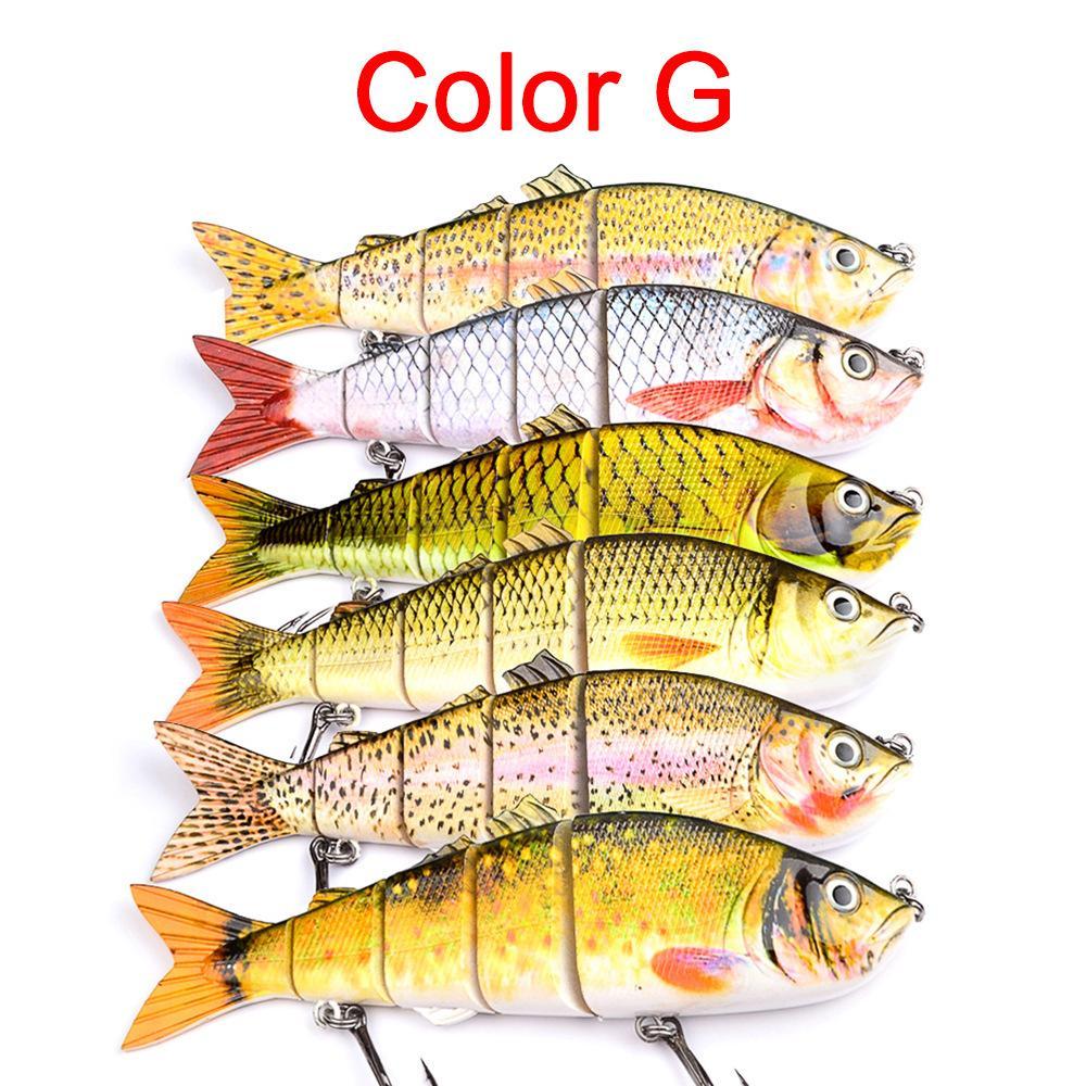 Приманка для рыбы, 26 см, пластиковая биомиметическая жесткая приманка, 177 г, большая приманка для пресноводного окуня, 6 цветов, приманка для рыбы с несколькими узлами