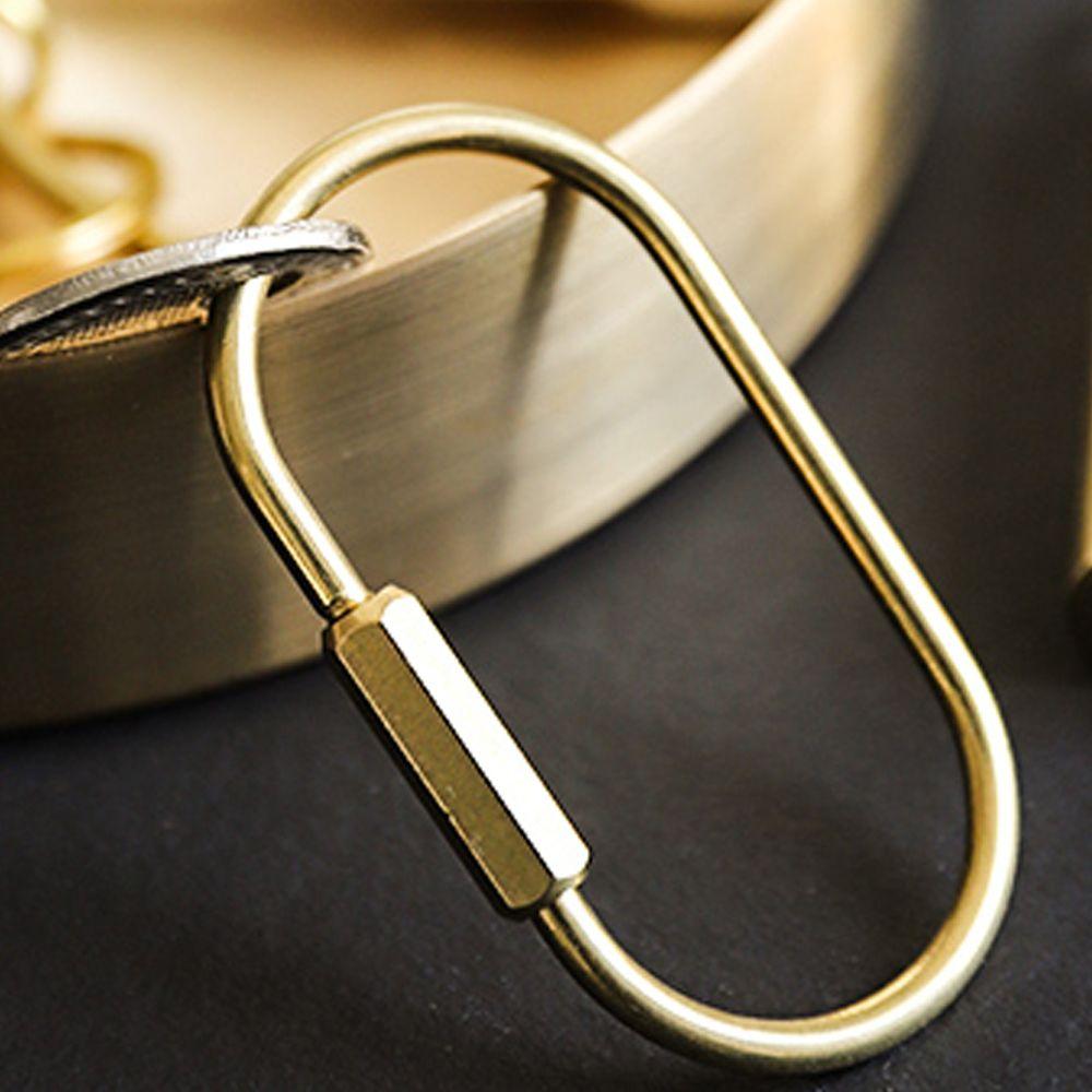 Creative DIY Craft Tools Whistle Ruler Brass Keychain Jewelry Accessories Key Ring Pendant