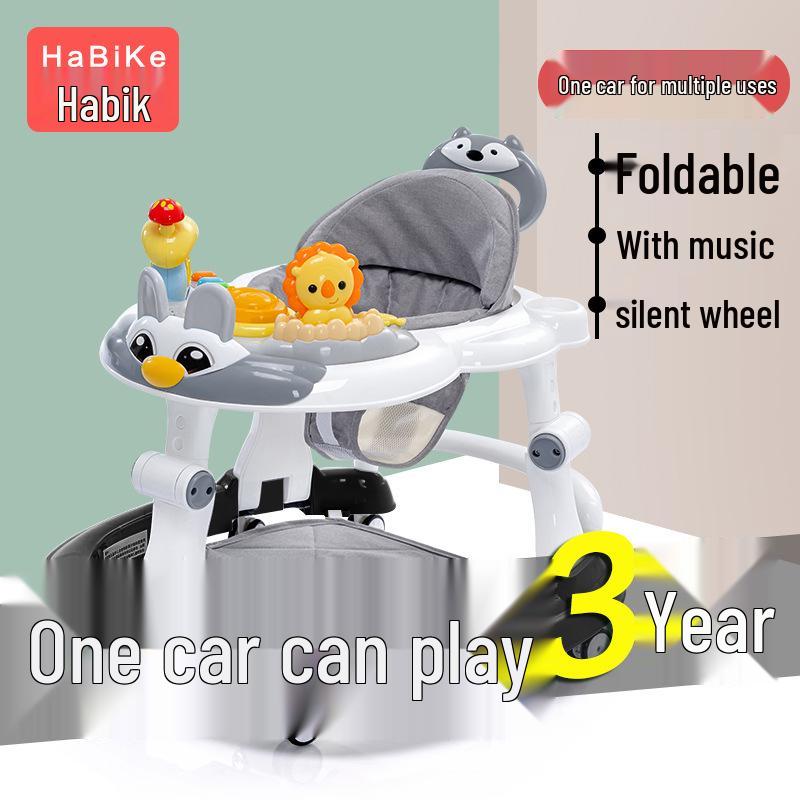 Multifunctional Baby Walker: Anti-Rollover, Sit & Learn Push Car