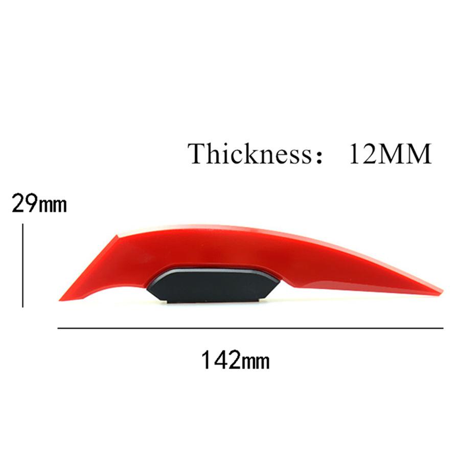 3Pair Universal Motorcycle Side Red Winglets Wind Fin Spoiler Trim Cover Air Deflector