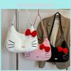 Soft Bowknot Plush Girl Backpack Pu Material Cartoon Shoulder Bag
