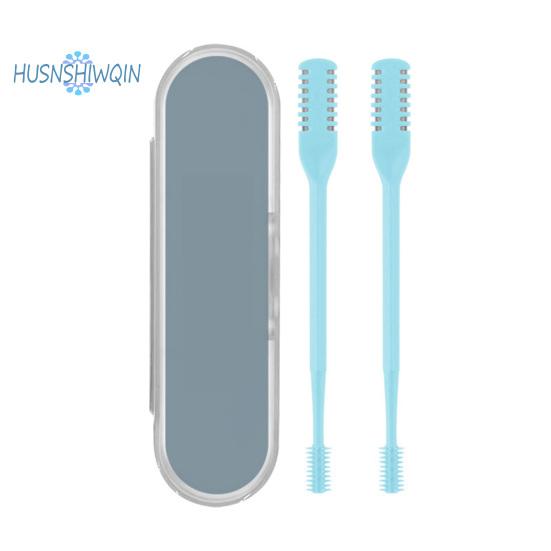 Ручной прибор для удаления волос в носу с двойной головкой - вращающийся на 360 градусов, острый, триммер для волос в носу унисекс для взрослых