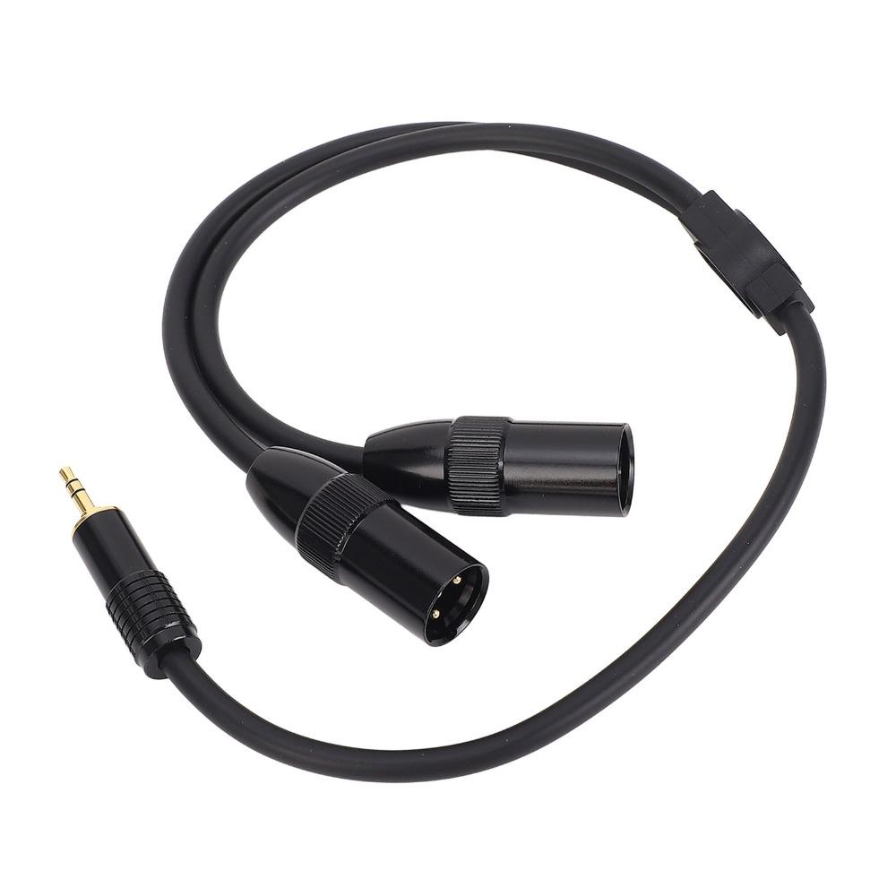 Практичный Гибкий Двойной 3-контактный XLR Папа на 1/8 дюйма TRS Plug and Play 0,5 м / 1,64 фута Стерео Y-разветвитель Кабель XLR для Микшера