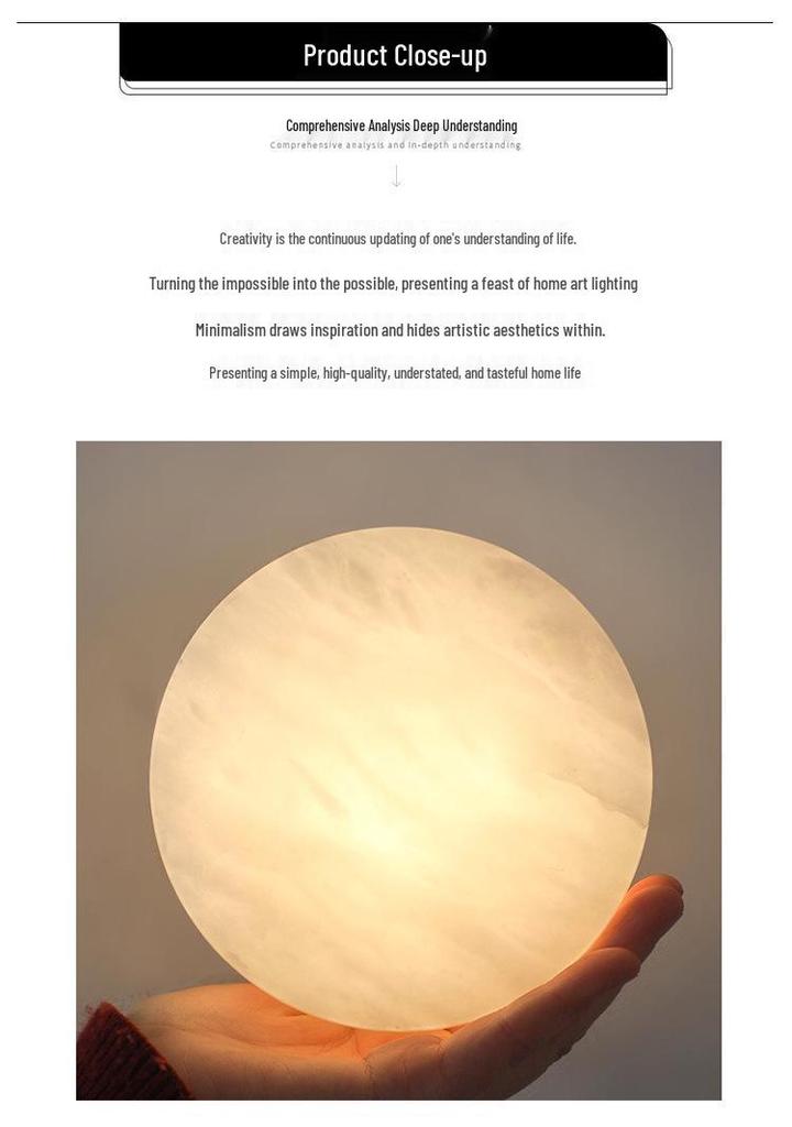 Designer Marble Wall Lamp - Luxury Post-Modern Bedside Lighting for Bedroom & Living Room