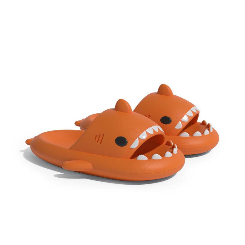 Тапочки Shark, летние тапочки для взрослых, модные домашние, для отдыха на открытом воздухе, с милым мультяшным рисунком, для дома, противоскользящие сандалии для женщин
