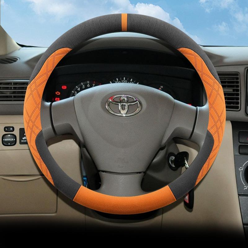 Защитная оплетка руля из замши для Toyota COROLLA EX 2004-2010 2012 2013 Toyota Corolla 2007-2026 Противоскользящая Дышащая