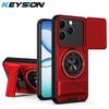 KEYSION Магнитный чехол для телефона OPPO Realme 15T Защита объектива камеры сдвижной Подставка-кольцо 360° Ударопрочная задняя крышка