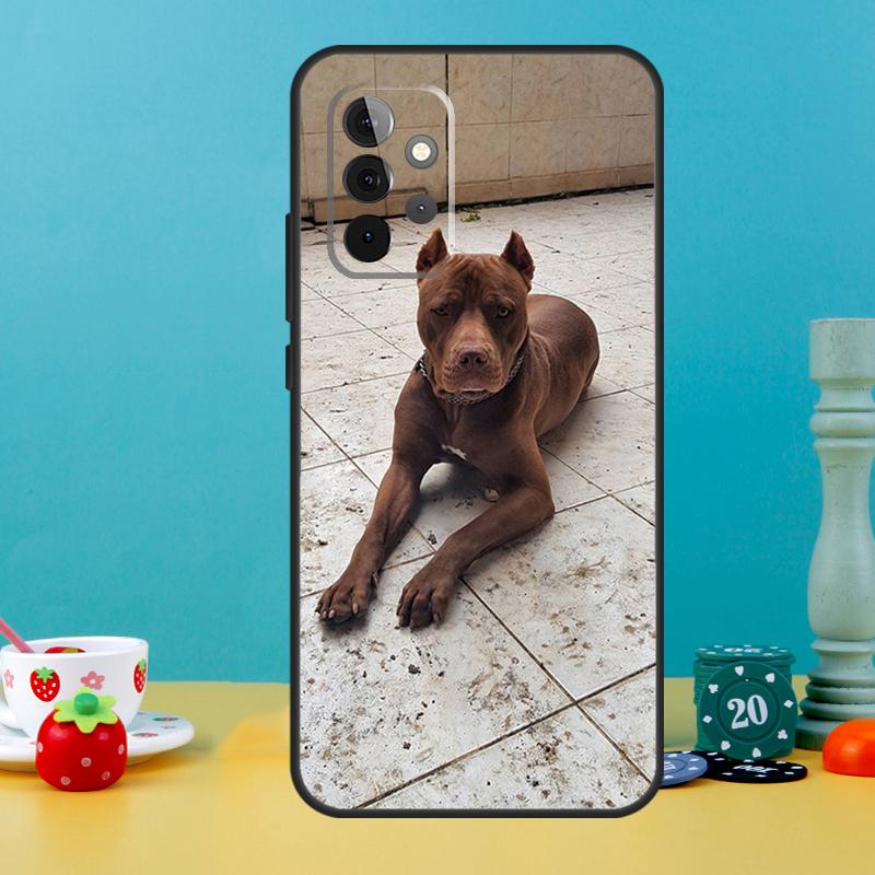 Cute Pit Bull Dog Pitbull Case For Samsung Galaxy A14 A24 A34 A54 A12 A22 A32 A52 S A13 A33 A53 A51 A71 Phone Cover