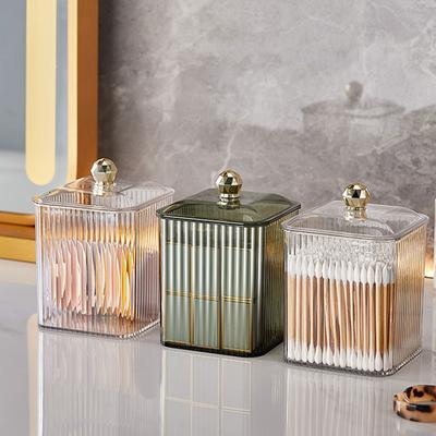 Многоцелевой стильный диспенсер для ватных палочек, контейнер для хранения домашних аксессуаров с крышкой для легкого доступа для организации