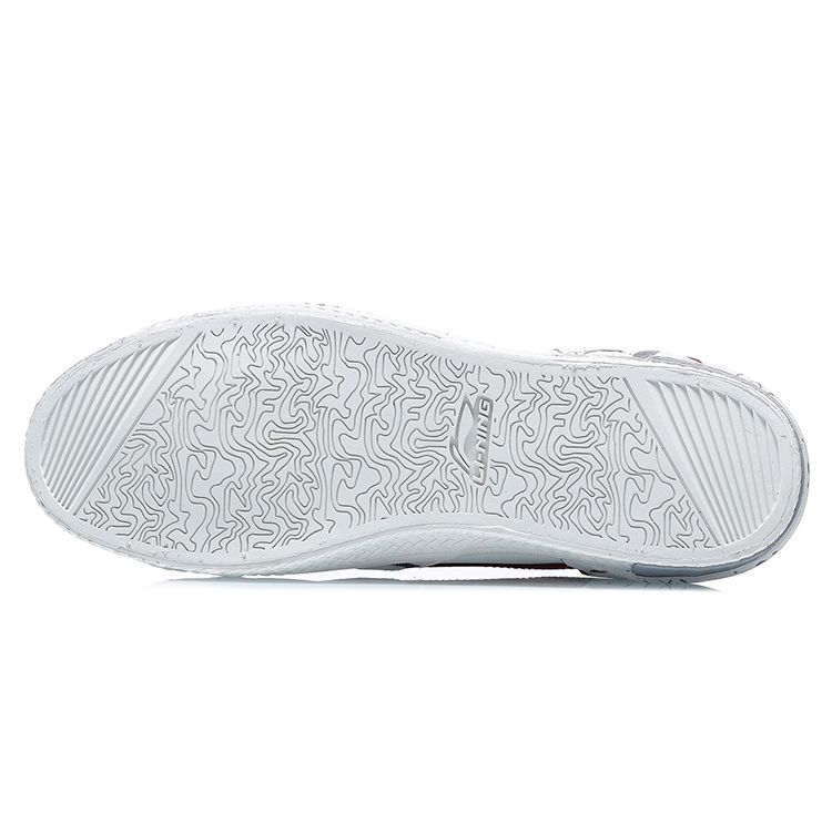 Кроссовки Li Ning Paris Fashion Week из синтетической кожи, классические, прочные, легкие, с низким верхом, для скейтбординга, мужские, белые, красные, AECR037-3