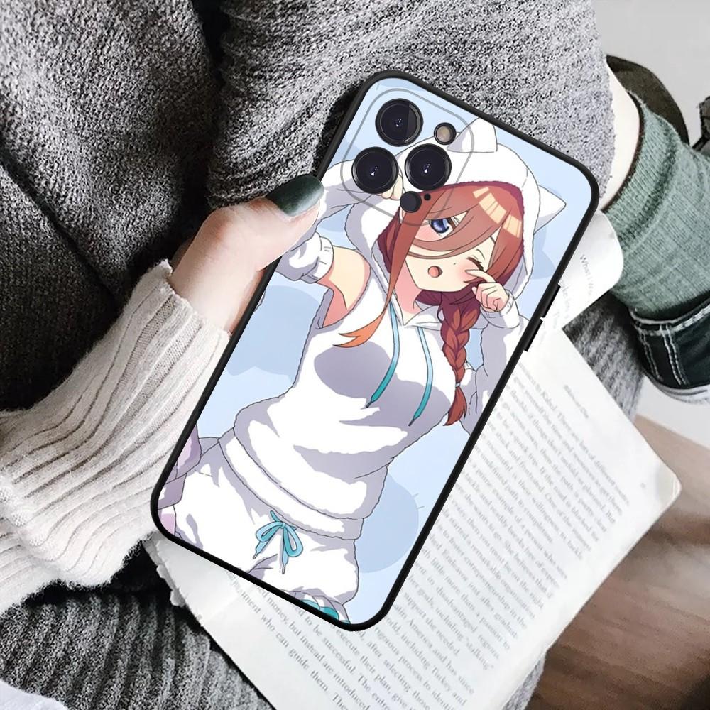 Cartoon Characters Nakano Miku Phone Case For IPhone 16 15 8 7 6 6S Plus X SE XR XS 14 11 12 13 Mini Pro Max Mobile Case