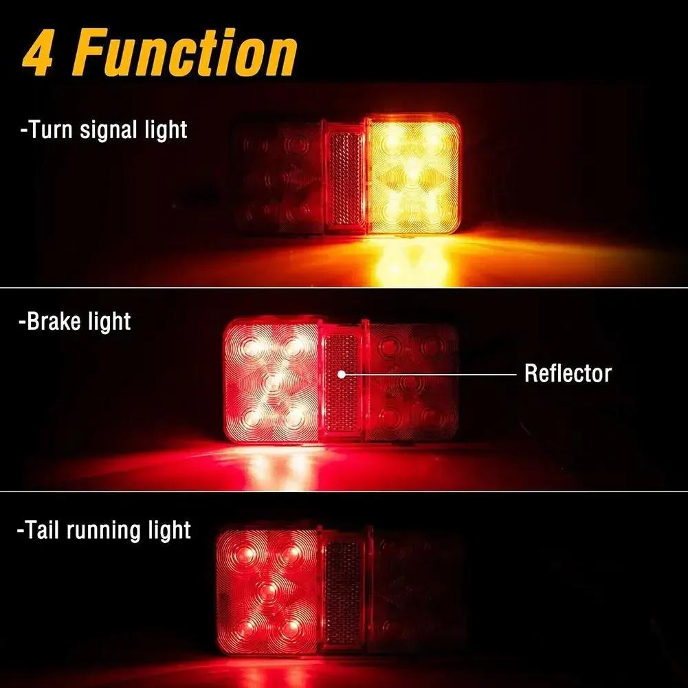 12V 24V 1/2PCS LED Tail Light Taillight Turn Signal Indicator Stop Lamp Rear Brake Light for Car Truck Trailer Caravan