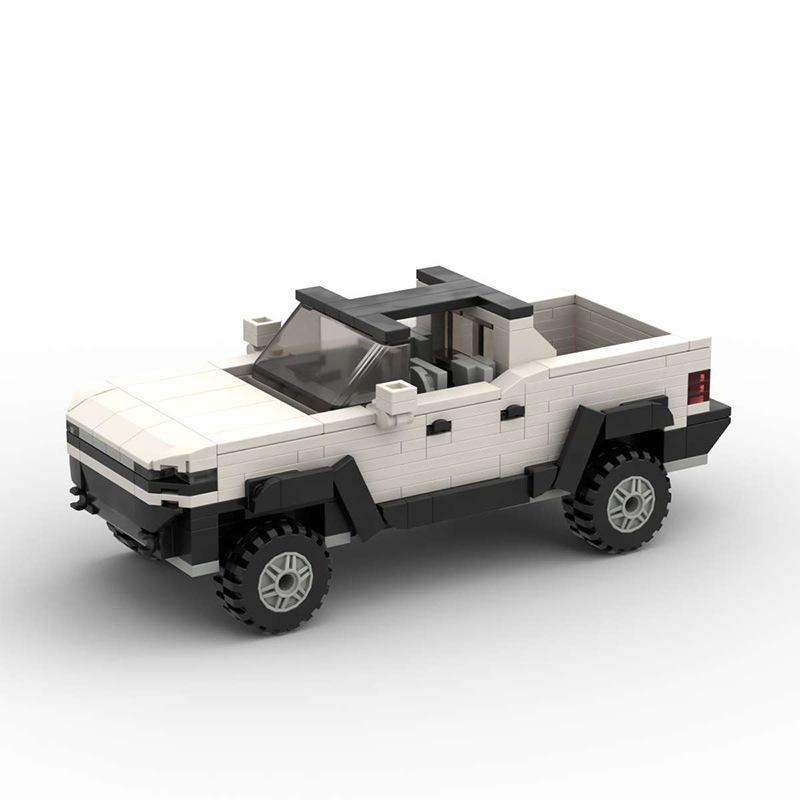 Совместимый с конструктором Hummer Ev Пикап Маленькие Детали Сборка Автомобиля Классический Креативный Украшение Настольная Модель