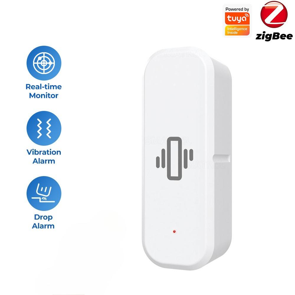 Tuya Smart Life Датчик вибрации ZigBee WiFi Tuya Сенсор Монитор Управление через приложение Защита безопасности Zigbee Датчик Движение Удар Тревога