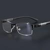 Myopia Glasses Anti-blue Light Business Half Frame Glasses Casual Men Anti Blue Light Short Sight Eyeglasses Diopter 0 To -6.0