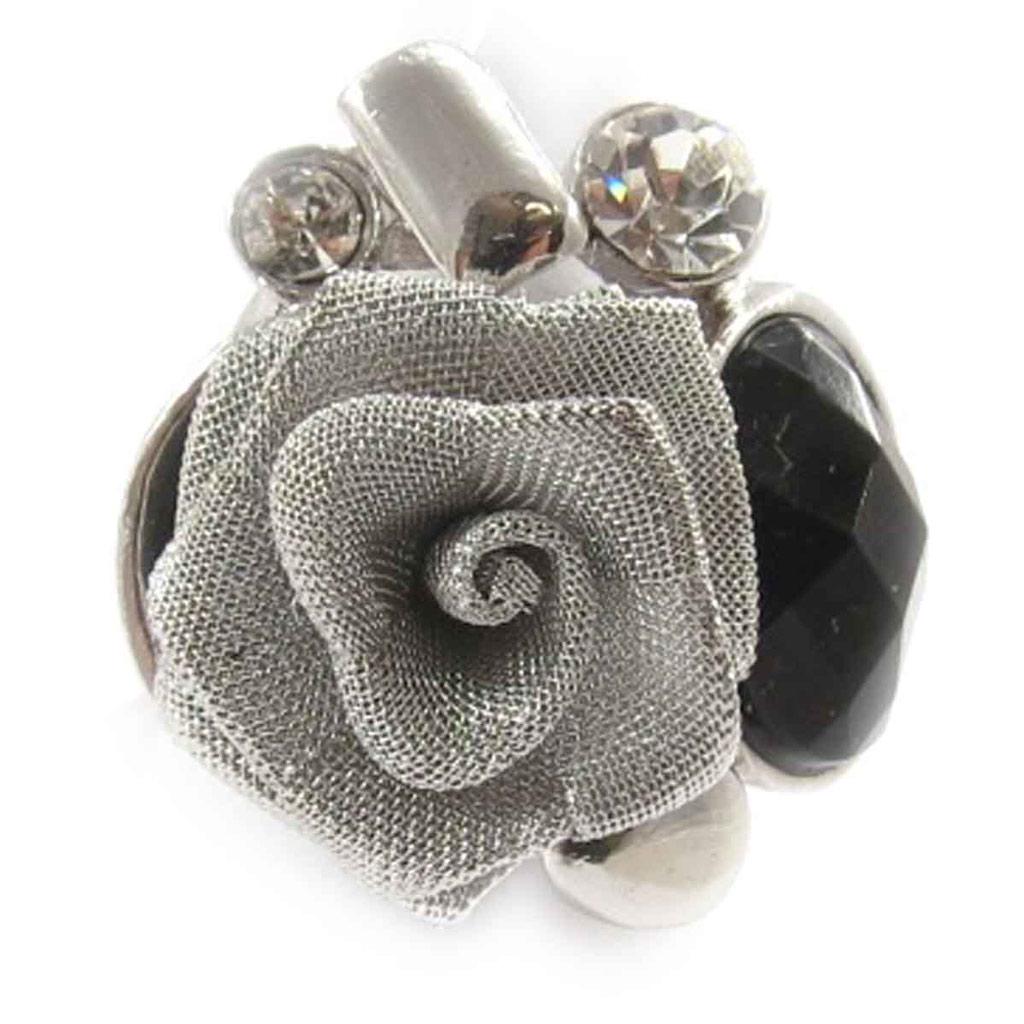 Дизайнерское кольцо 'Scarlett' серо-чёрное