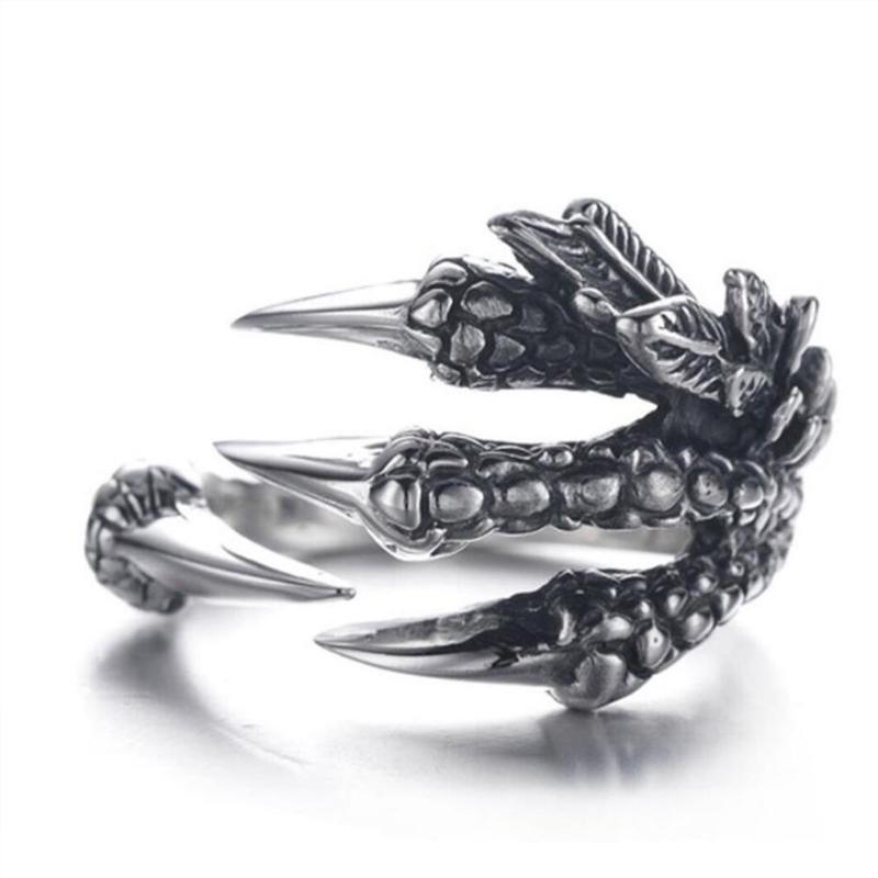 1 Piece Dragon Claws Finger Ring Fashion Stainless Steel Rings KTY