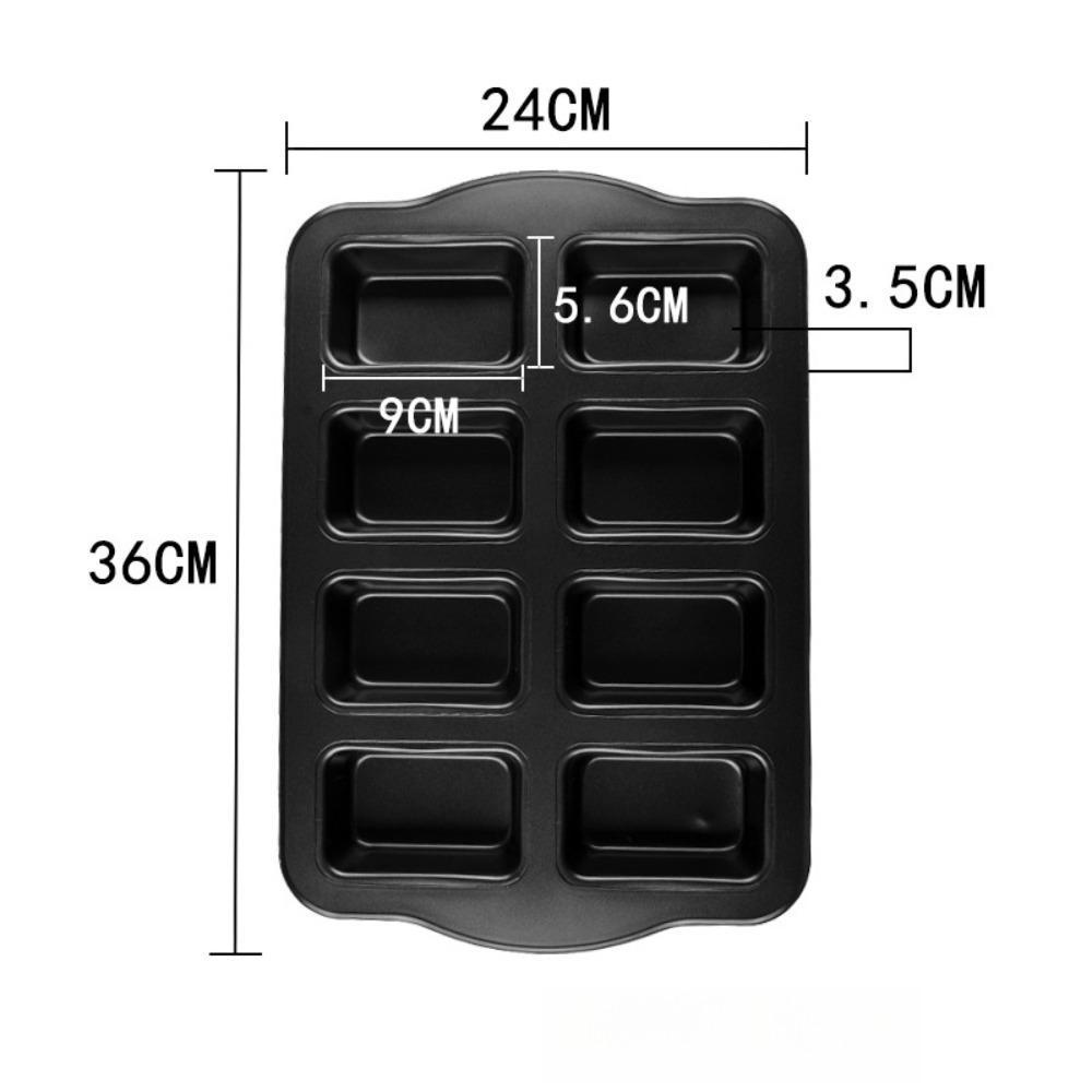 8-Cavity Mini Loaf Pans Carbon Steel Baking Mold Reusable Brownie Pan Kitchen Accessories