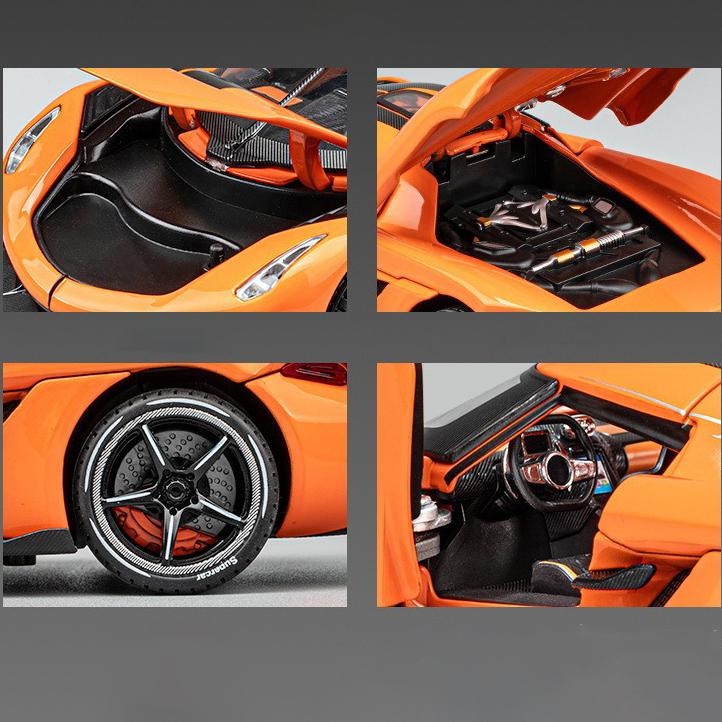 1/24 Lamborghini Koenigsegg JeskoToy Cars Модель литой коллекционной машины со звуком и светом