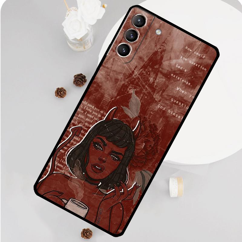 Эстетичный чехол для телефона 'Дьяволица Плохая Девушка' для Samsung Galaxy S26 S23 Ultra S20 S21 S22 S24 S25 Plus S10 S25 FE Funda Cover