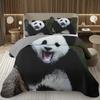 Бело-черный набор с покрывалом и наволочками с пандой Kawaii Бамбуковый Ботанический Комплект с одеялом размера Twin Милая Панда Тематическое Покрывало Комплект Постельного Белья с Дикими Животными