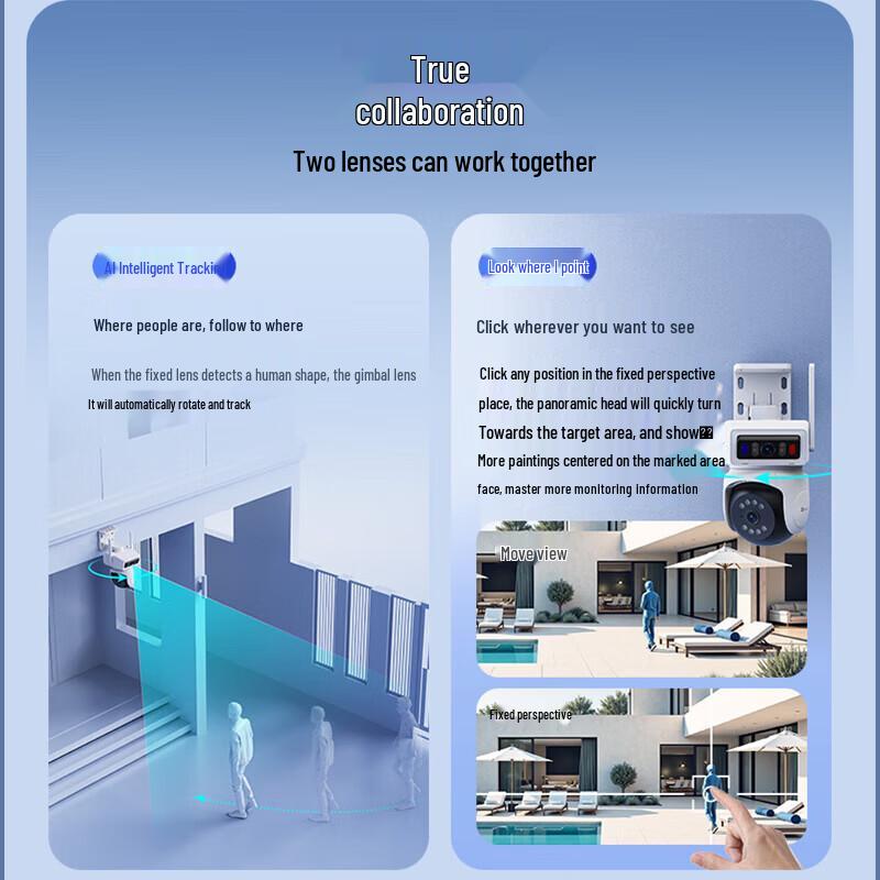 Outdoor Dual-Lens 4G AI Surveillance Camera (CN version)