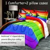 Комплект постельного белья Rainbow Love is Love с 3D-принтом, пододеяльник с наволочкой, размеры Твин, Квин, Кинг, Фулл, постельные принадлежности, декор для спальни