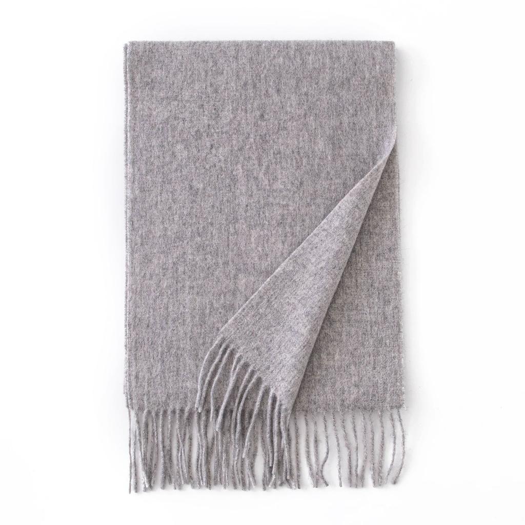 Thickened Autumn and Winter Plaid 100 Wool Scarf Atmosphere Women's All-match Fashion Warm Wool Scarf Comfortable Shawl