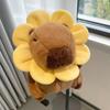 Sunflower Headband Capybara Plush Toy - Transformable Capybara Doll Gift for Girls