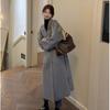 Женская шерстяная куртка, повседневный костюм, пальто, осень-зима 2023, новая мода, темпераментная накидка миди, свободное пальто, элегантное
