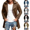 Men's  Medium  To  Long  Self-Cultivation  Windbreaker  Hooded  Hood  Leisure  Coat