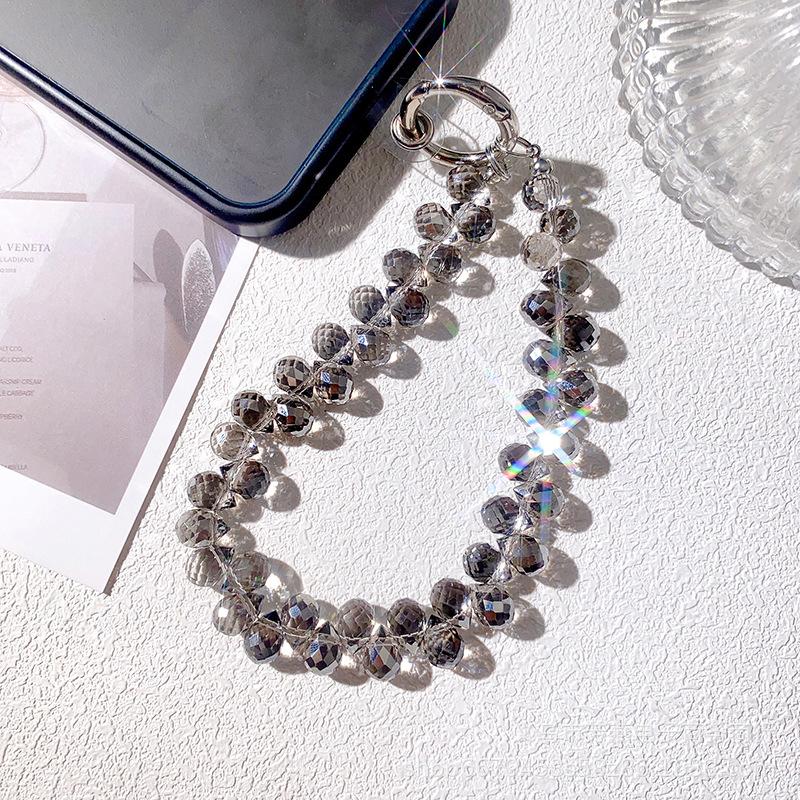 Блестящий ремешок для мобильного телефона, высококачественный роскошный телефон, короткая подвесная веревка, креативная изысканная ручная бисерная цепочка на запястье