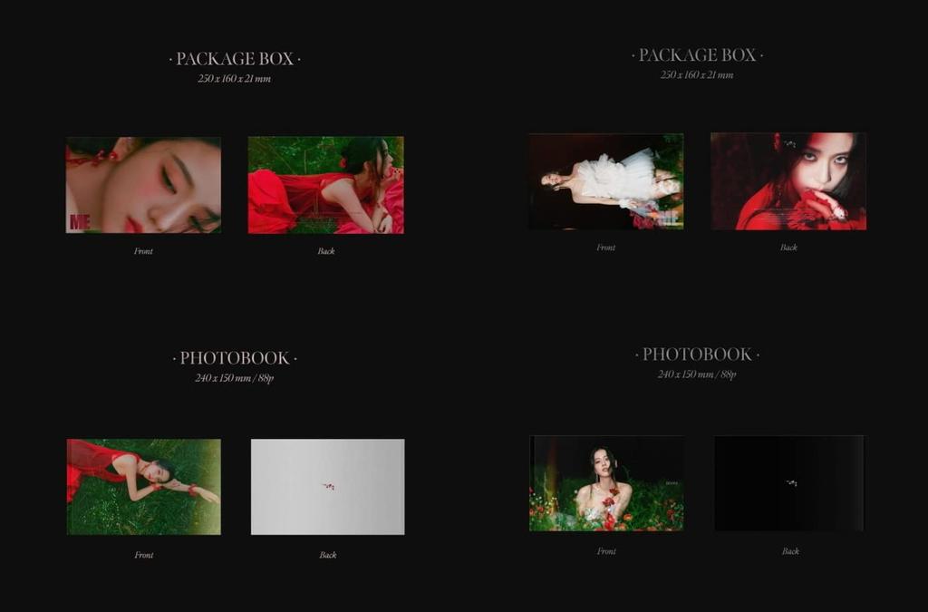 JISOO - JISOO FIRST SINGLE ALBUM + Folded Poster [Korean Edition] BLACKPINK (Red+Black Ver. SET, 2 Folded Posters)