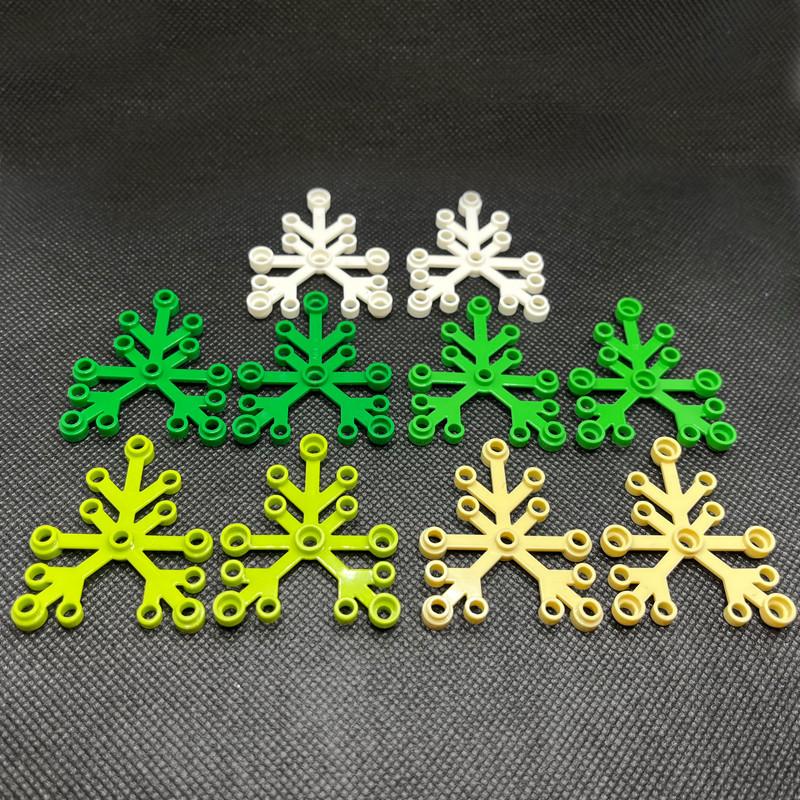 30pcs 6 x 5 Leaves Block Flower Tree Parts Compatible 2417 Classic MOC Build Brick Construction City Street View Accessories
