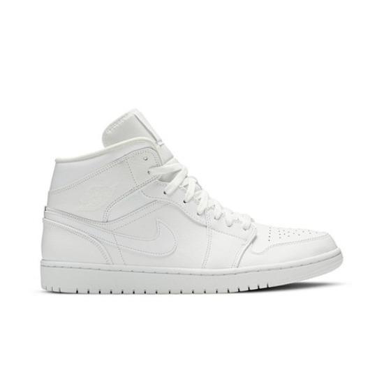 Air Jordan Air Jordan 1 Mid 'Triple White' 554724-129 Мужская обувь